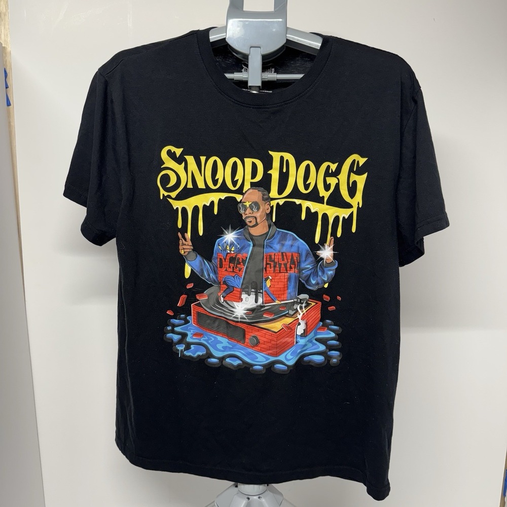 Dogg Supply by Snoop Dogg Black Graphic T-Shirt Size L/G Original